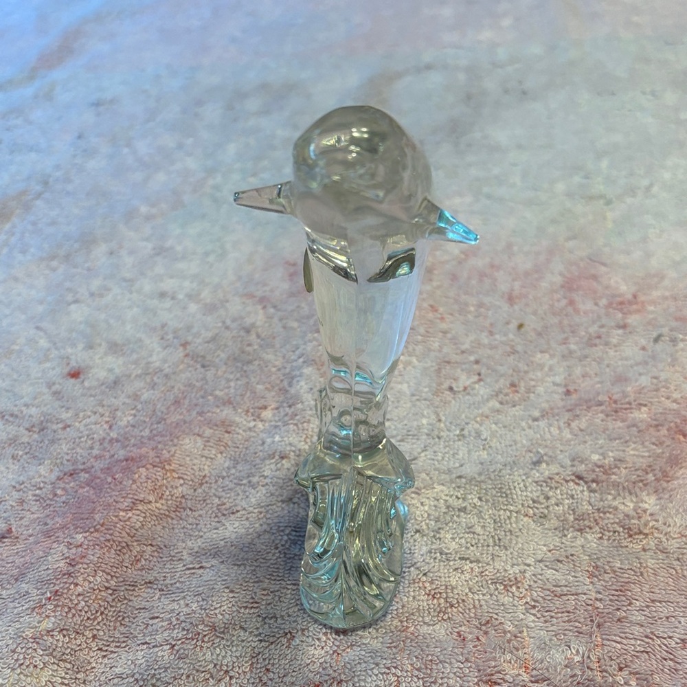 Vintage Waterford Crystal Clear and Blue Dolphin Figurine- 1999 - Picture 2 of 7